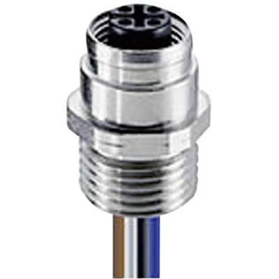 Lumberg Automation 108776 Sensor/actuator connector, geassembleerd M12 Aantal polen (sensoren): 4 Bus, inbouw 0.50 m 1 stuk(s)