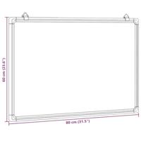 Whiteboard magnetisch 80x60x1,7 cm aluminium - thumbnail