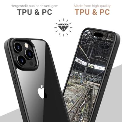 JT Berlin Pankow Hybrid Backcover Apple iPhone 15 Pro Zwart, Transparant JT Berlin Pankow Hybrid Backcover Apple iPhone 15 Pro Zwart, Transparant