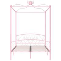 Hemelbedframe metaal roze 120x200 cm - thumbnail