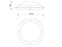Trio PlafonnièreCamaro 33cm mat wit - R60502031 - thumbnail