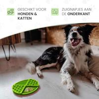 Eat Slow Live Longer Lick Mat Dimensions Circle  Green - thumbnail