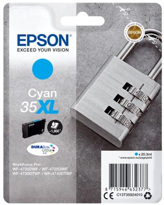 Epson Inktcartridge 35XL Origineel Cyaan C 13 T 35924010 Epson Inktcartridge 35XL Origineel Cyaan C 13 T 35924010