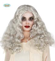 Zilver Pruik Bobby Halloween - thumbnail