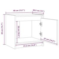 Nachtkastjes 2 st 40x30,5x40 cm massief grenenhout - thumbnail