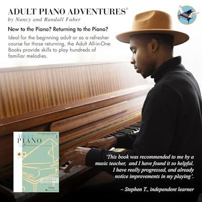 Hal Leonard Adult Piano Adventures All-In-One Book 1 Spiral Bound pianoboek met online media - thumbnail