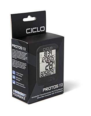 CICLOSPORT fietscomputer "protos 113" bike computer protos 113 black
