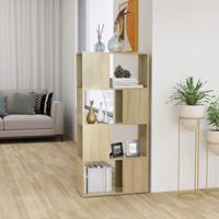 VidaXL Boekenkast/kamerscherm 60x24x124,5 cm bewerkt hout sonoma eiken - thumbnail