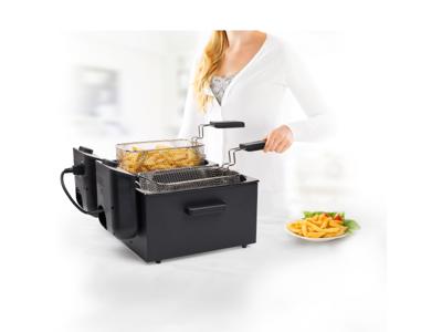 Princess 183028 Friteuse met dubbele koudezone 6 l 2x 1800 W Zwart