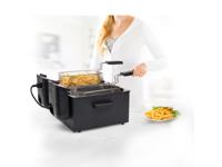 Princess 183028 Friteuse met dubbele koudezone 6 l 2x 1800 W Zwart - thumbnail
