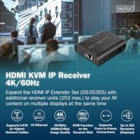 Digitus DS-55356 HDMI, HDMI-ingang, USB, USB-A, USB-A 1.1, RJ45, Micro-USB Via netwerkkabel RJ45 200 m - thumbnail