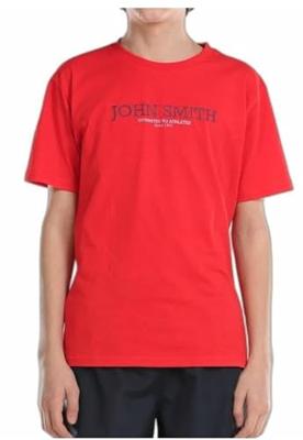 Kinder-T-Shirt met Korte Mouwen John Smith Efebo Rood - Maat: 8 Jaar