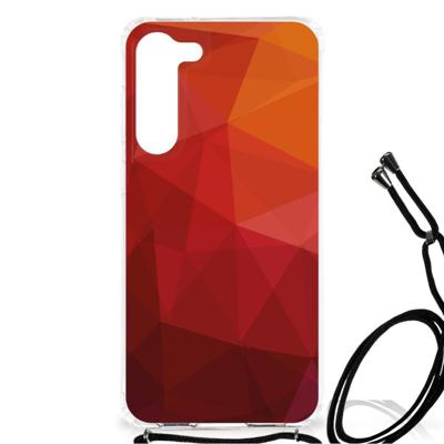 Shockproof Case voor Samsung Galaxy S23 Plus Polygon Red Shockproof Case voor Samsung Galaxy S23 Plus Polygon Red