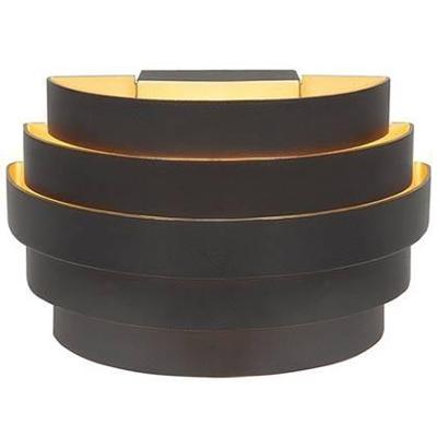 Highlight Wandlamp Scudo B 20 cm zwart goud