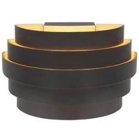 Highlight Wandlamp Scudo B 20 cm zwart goud - thumbnail