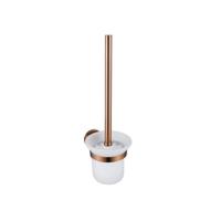 Fortifura Calvi Toiletset 3-delig - toiletrolhouder met klep - toiletborstel - handdoekhaak dubbel rond - Geborsteld koper PVD (Koper) SW1183148 SW1211596 SW970052 - thumbnail