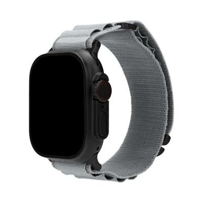 Mobilize Nylon Watch Band - Alpine - Black Connector - for Apple 38/40/41mm - Light Grey