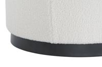 Voetensteun DKD Home Decor Wit Zwart Polyester Hout MDF Scandi 60 x 60 x 45 cm (3 Stuks) - thumbnail