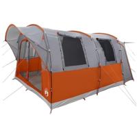 Autotent 4-persoons waterdicht grijs en oranje - thumbnail