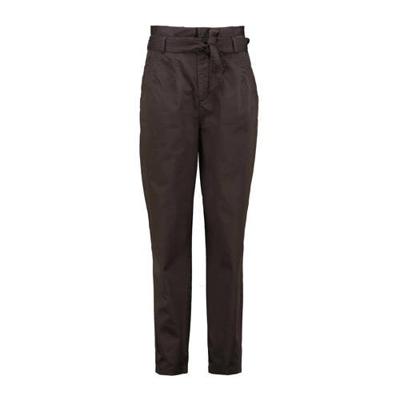 Claudia Sträter high waist tapered fit broek bruin