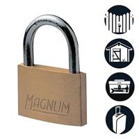Masterlock 2 x 40mm solid brass padlocks - steel shackle - keyed alike - CAD40T - thumbnail