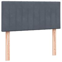 Boxspring met matras fluweel donkergrijs 100x210 cm - thumbnail