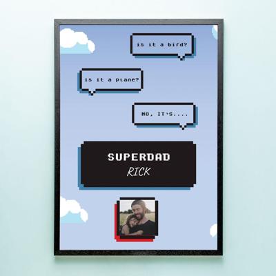 Gepersonaliseerde poster Superdad (A2 formaat)