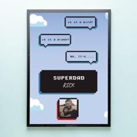 Gepersonaliseerde poster Superdad (A2 formaat) - thumbnail