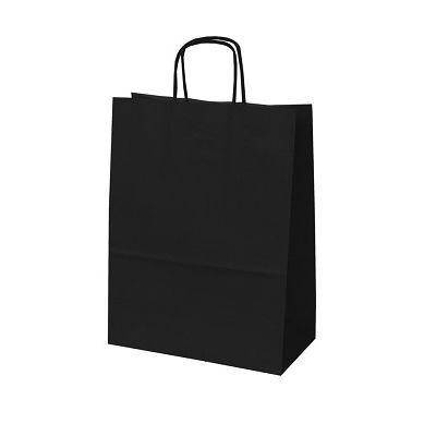 Draagtas papier - zwart - afm 46x16x49cm Draagtas papier - zwart - afm 46x16x49cm