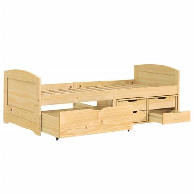 Slaapbank met 5 lades IRUN 90x200 cm massief grenenhout - thumbnail
