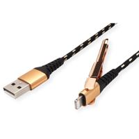 ROLINE GOLD 8pin naar USB 2.0 kabel voor iPhone, iPod, 1 m - thumbnail