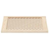 Kastdeuren met latwerk 2 st 59,5x69 cm massief grenenhout - thumbnail