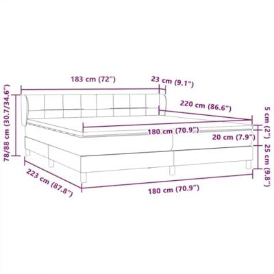 Boxspringbed met matrassen 180x220 cm fluweel lichtgrijs