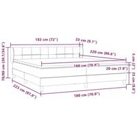 Boxspringbed met matrassen 180x220 cm fluweel lichtgrijs - thumbnail