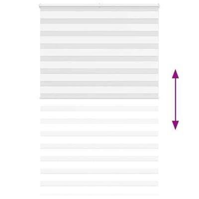 VidaXL Zebra rolgordijn 150x200 cm stofbreedte 145,9cm polyester wit VidaXL Zebra rolgordijn 150x200 cm stofbreedte 145,9cm polyester wit