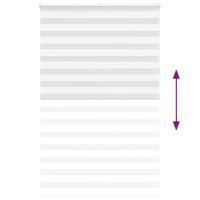 VidaXL Zebra rolgordijn 150x200 cm stofbreedte 145,9cm polyester wit - thumbnail