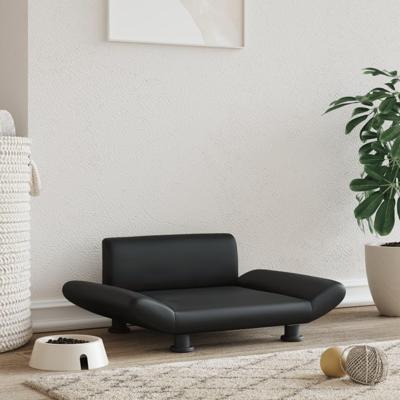 VidaXL Hondenmand 70x45x28 cm kunstleer zwart VidaXL Hondenmand 70x45x28 cm kunstleer zwart