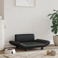 VidaXL Hondenmand 70x45x28 cm kunstleer zwart - thumbnail