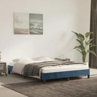 Bedframe zonder matras 140x200 cm fluweel donkerblauw - thumbnail