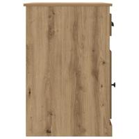 Bureau artisanaal eikenkleurig 50 x 115 x 75 cm Bewerkt hout - thumbnail