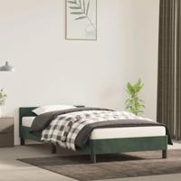 Bedframe zonder matras 90x200 cm fluweel donkergroen - thumbnail
