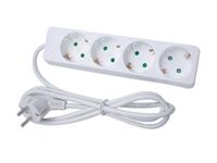 4-Voudige stekkerdoos met randaarde zonder schakelaar - thumbnail