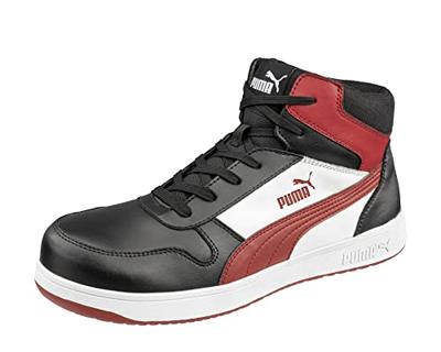 Puma werkschoenen Frontcourt S3L hoog zwart/rood/wit maat 40 - thumbnail
