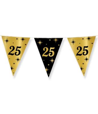 Classy Vlaggenlijn 25 Jaar Zwart/Goud (10m) - thumbnail