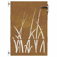 Poort 85x150 cm grasontwerp cortenstaal - thumbnail