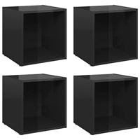 VidaXL Tv-meubelen 4 st 37x35x37 cm bewerkt hout grijs - thumbnail