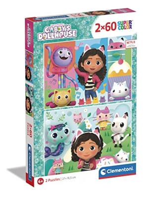 Clementoni puzzel gabby's poppenhuis, 2x60st.