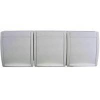 Busch-Jaeger 2300/3 EW-54 Ocean (opbouw) Wandcontactdoos drievoudig spatwaterdicht Wit - thumbnail