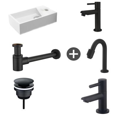 Wiesbaden Fonteinpack Solid Surface Rechts Mat Wit 40x22x10 cm Wiesbaden Fonteinpack Solid Surface Rechts Mat Wit 40x22x10 cm