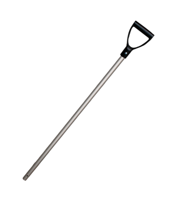 Schop steel aluminium 28x105 cm Zwart handvat